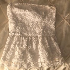 Gilly hicks strapless peplum tank